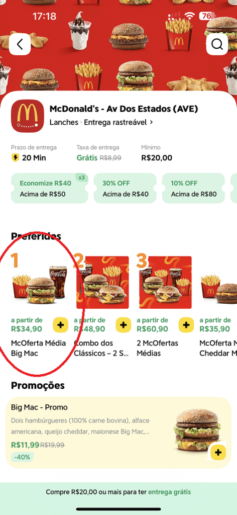 99 food promocao mac donalds 2